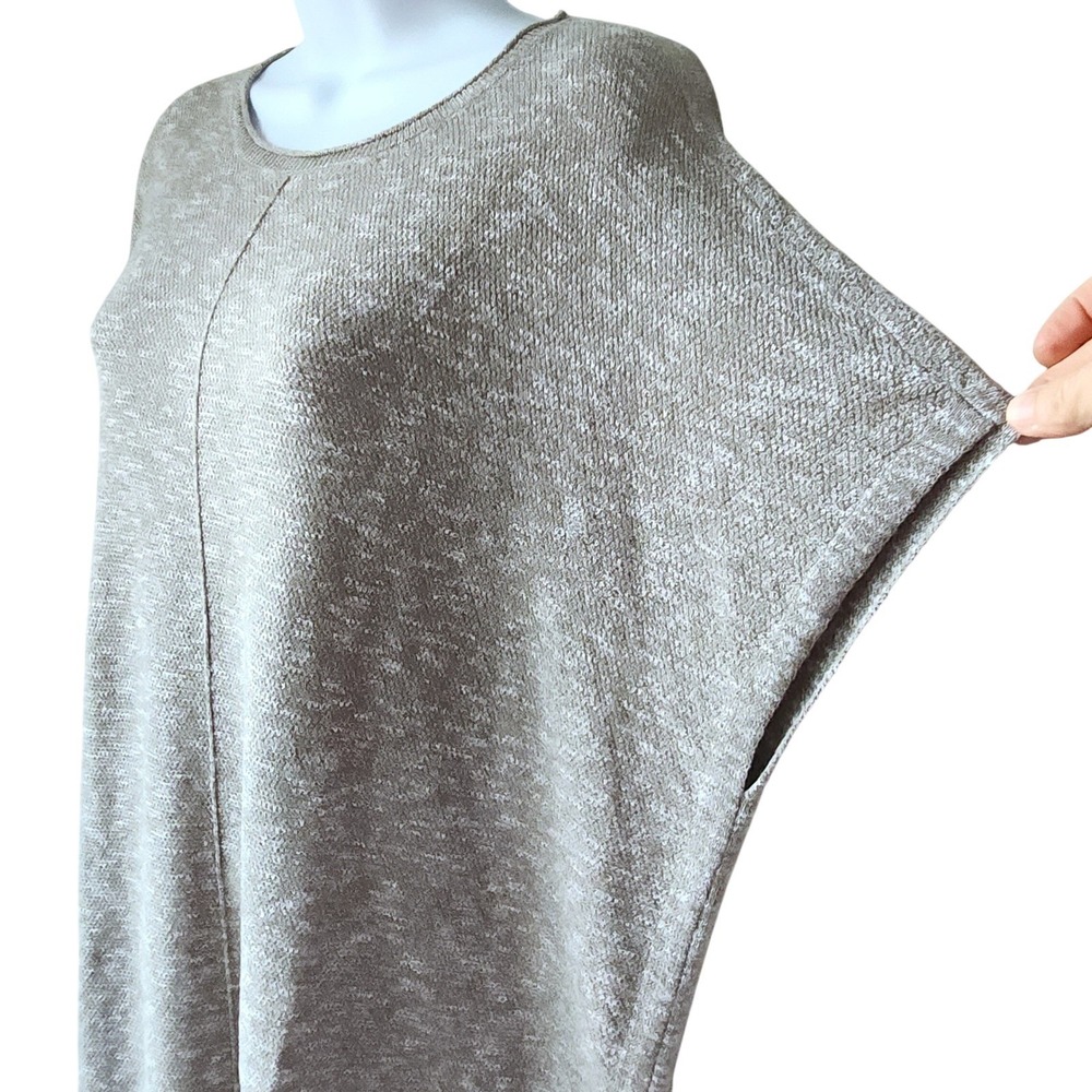 J Jill Pure Jill Tunic Sweater Dress Sz M Heather Green Marled Knit Oversized